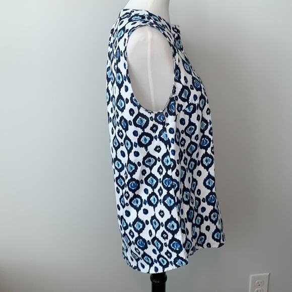 Mud Pie Sleeveless V Neck Tunic Blouse Sz M - Picture 3 of 7